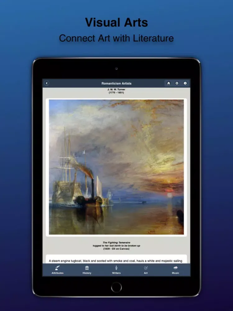 Tangkapan skrin American Literature Guide iPad 