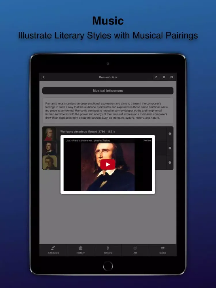 Tangkapan skrin American Literature Guide iPad 