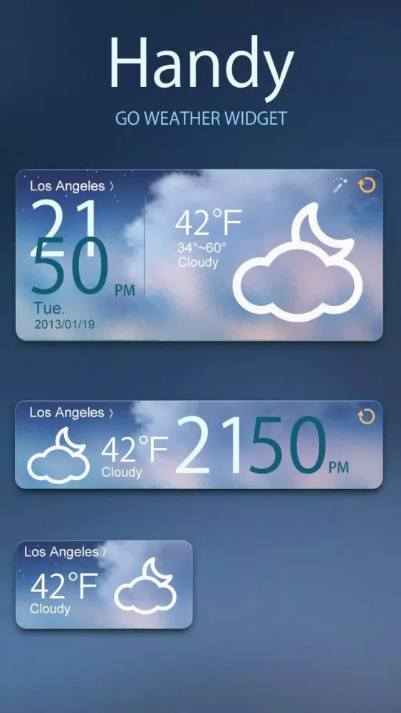Capturas de pantalla de Handy GO Weather Widget Theme