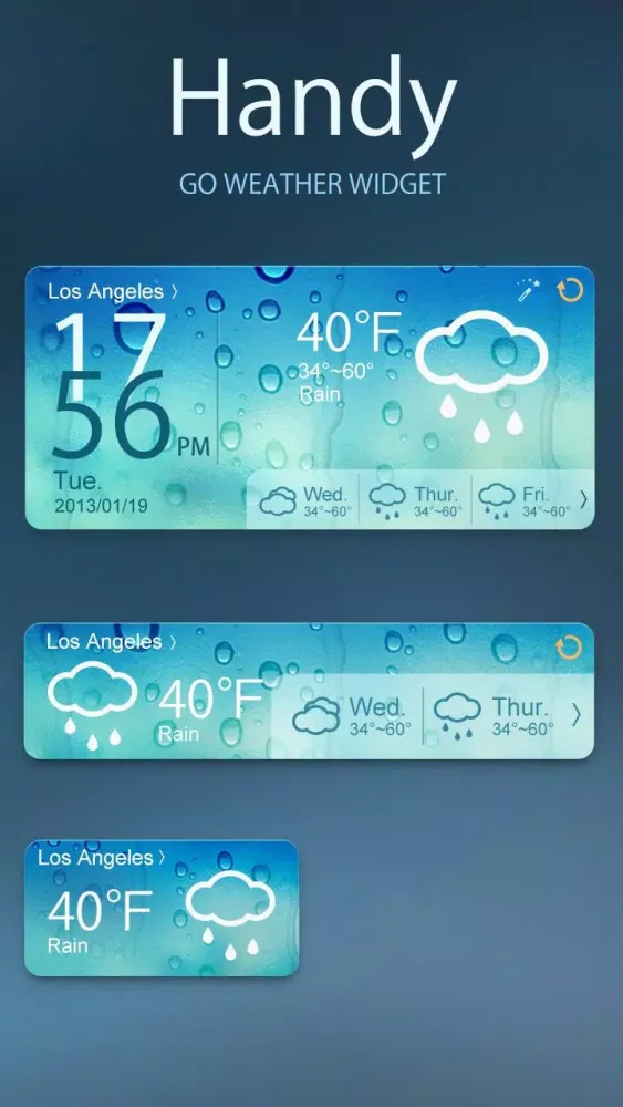 Capturas de pantalla de Handy GO Weather Widget Theme