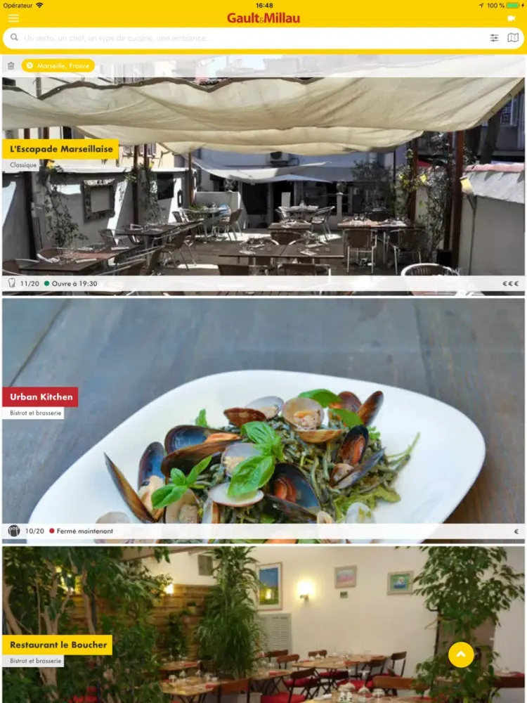 Gault&Millau Restaurants iPad  Screenshots