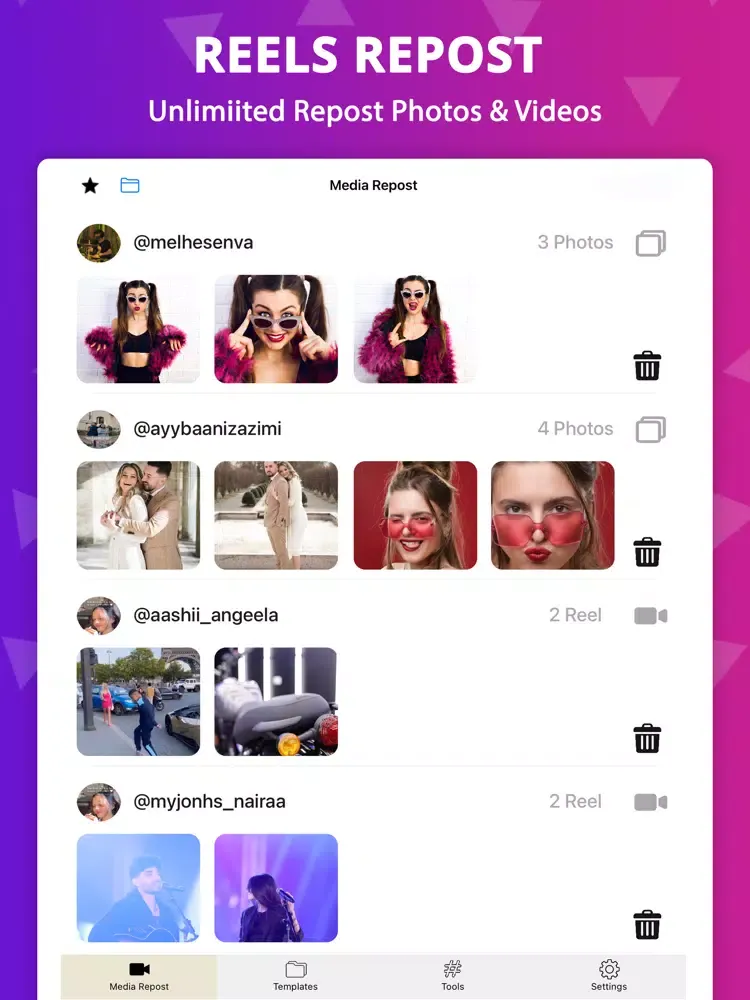 Post Repost Reels Story - IG iPad 应用截图