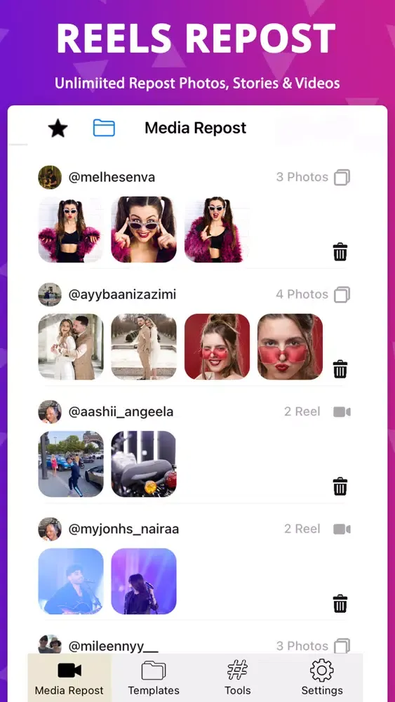 Post Repost Reels Story - IG应用截图