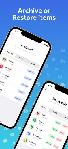 One Key: password manager Screenshots