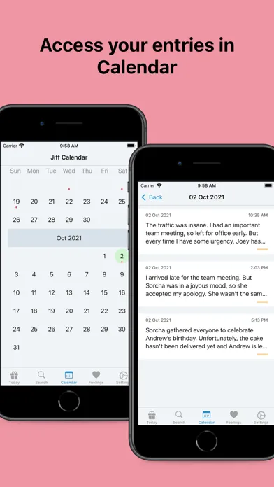 Ảnh chụp màn hình của Jiff Journal