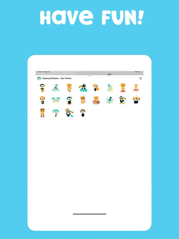 Tropicoji - Animated Stickers iPad 应用截图