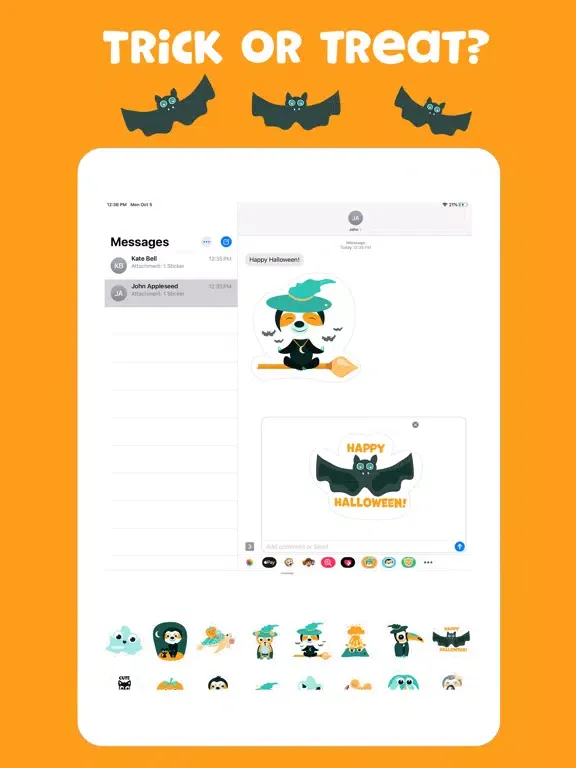 Tropicoji Halloween Stickers iPad  스크린샷