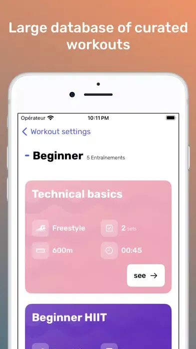 Swimly: swim workouts應用截圖