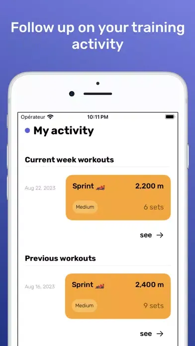 Swimly: swim workouts應用截圖