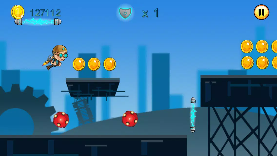 Tangkapan layar Jet-pack Hero Kid Space Station War