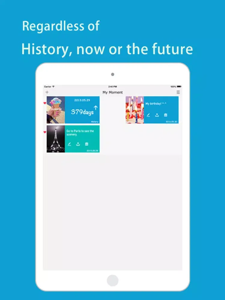 Moment-Record every moment with time. iPad  Ekran Görüntüleri