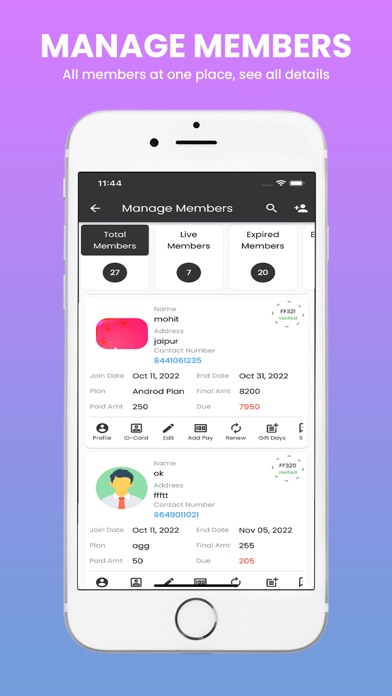 Zrzuty ekranu GGMS - Gym Management App