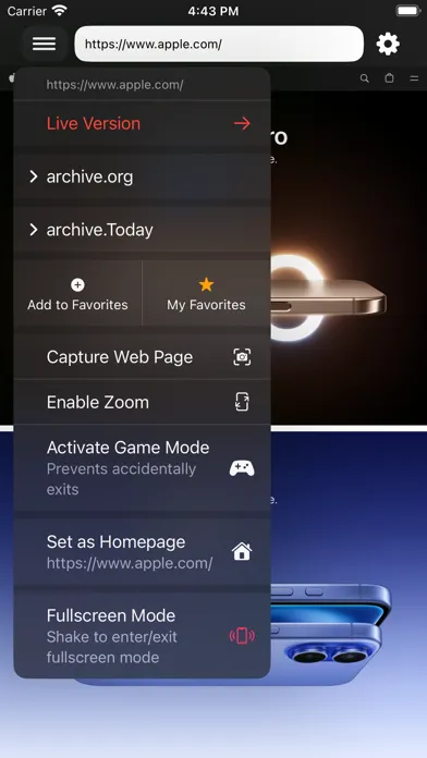 Zrzuty ekranu Cached View
