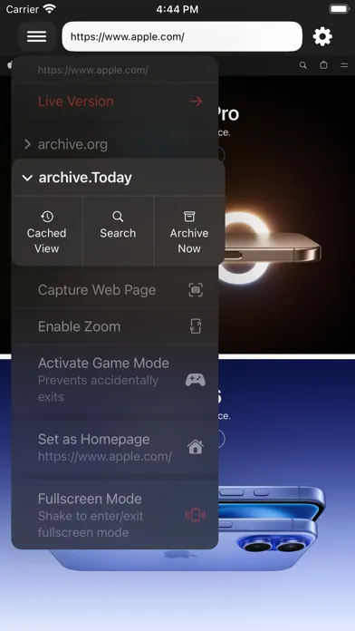 Zrzuty ekranu Cached View
