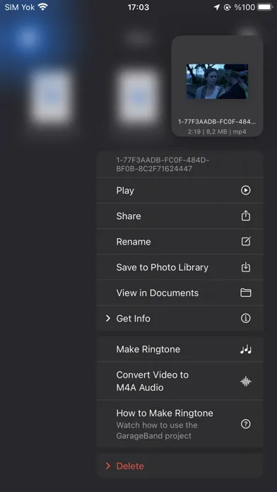 Capturas de pantalla de Video to .M4A & Ringtone Maker