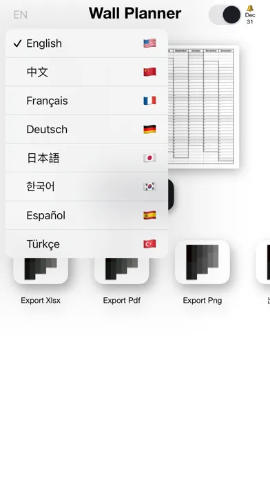 Tangkapan skrin Wall Planner