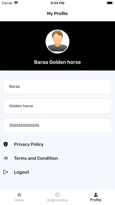 Скриншоты GazGazDelivery App