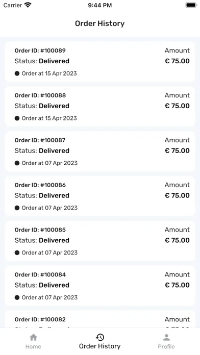 Скриншоты GazGazDelivery App
