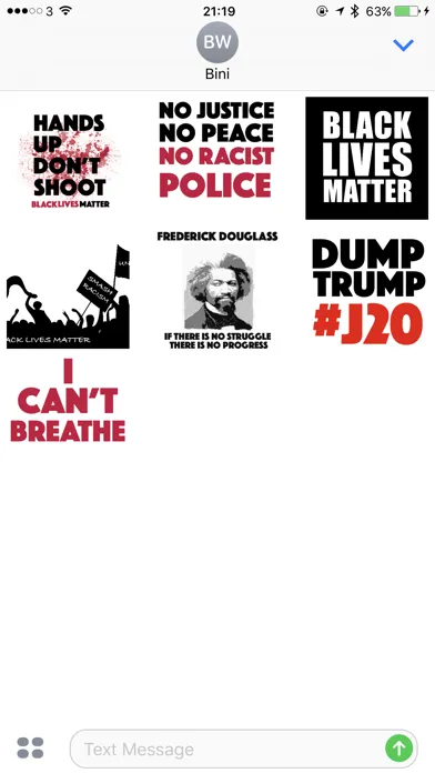 Black Lives Matter sticker pack Screenshots