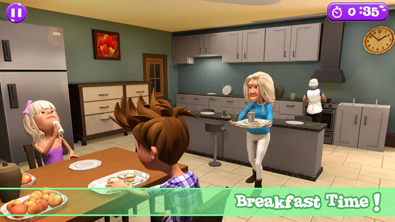Tangkapan layar Super Granny Happy Family Game
