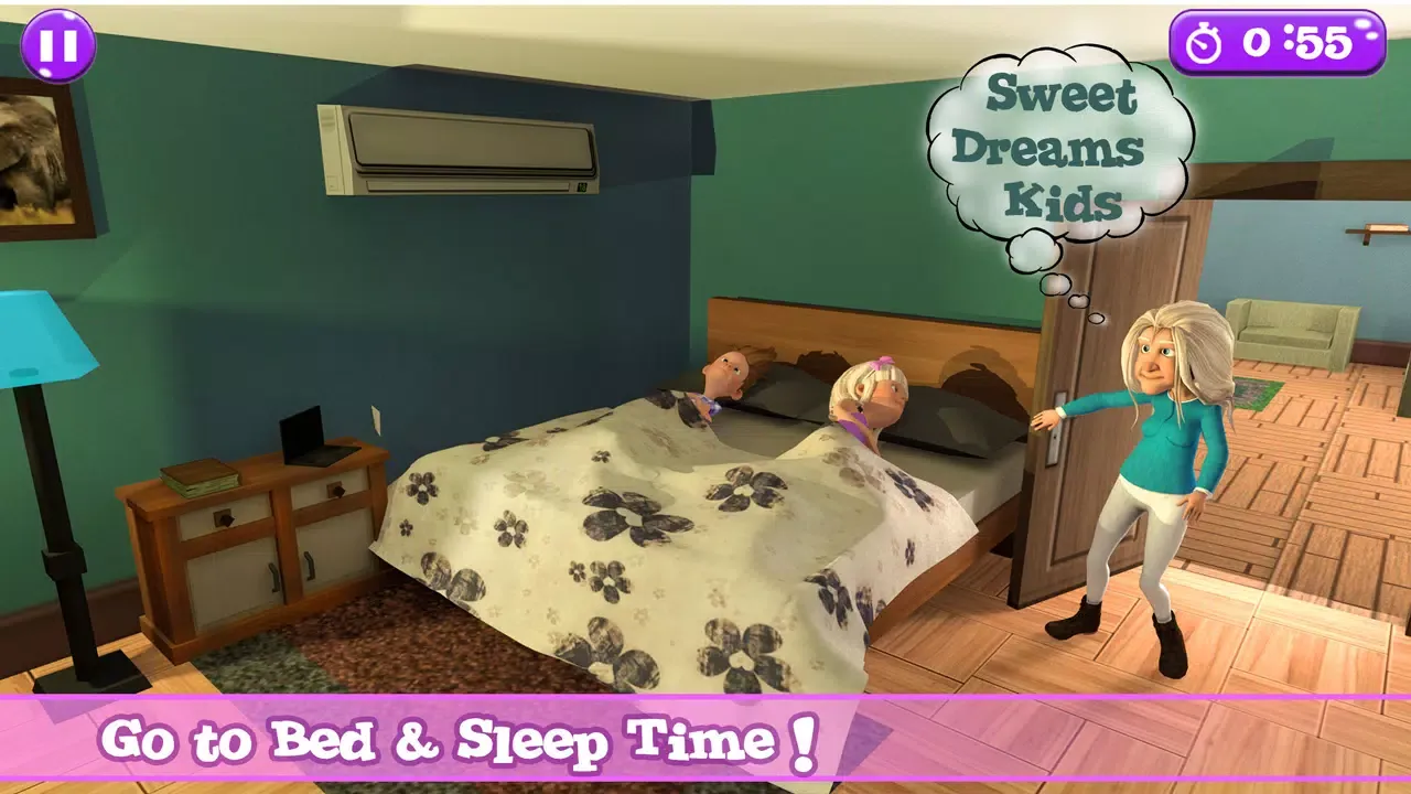 Tangkapan layar Super Granny Happy Family Game