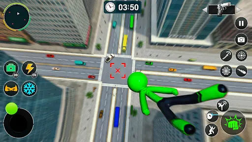 Tangkapan skrin Flying Stickman Rope Hero Game