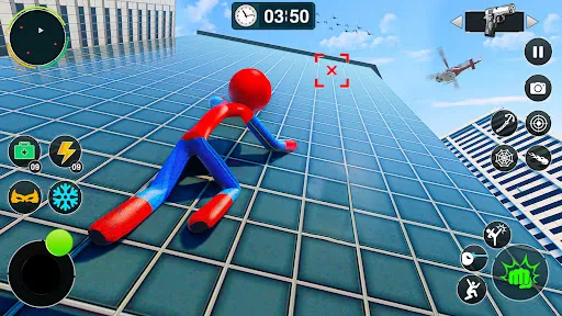 Tangkapan skrin Flying Stickman Rope Hero Game