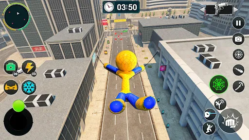 Tangkapan skrin Flying Stickman Rope Hero Game