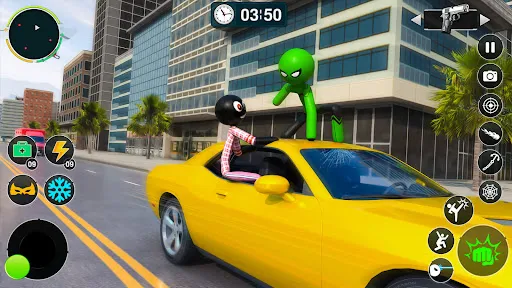 Tangkapan skrin Flying Stickman Rope Hero Game