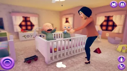 Tangkapan layar Newborn Twin Baby- Mother Sim