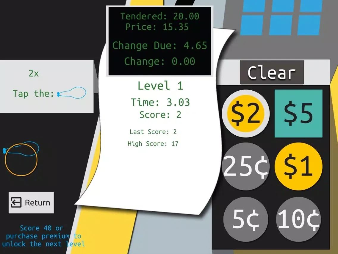 Quick Make Change - How fast can you make change? iPad  Screenshots