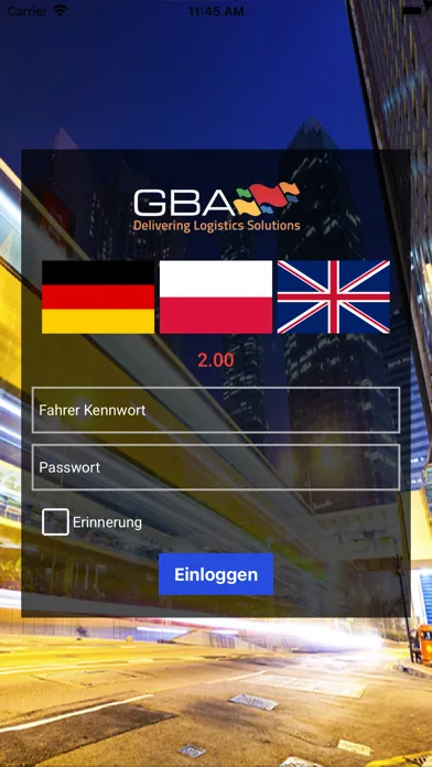 Tangkapan skrin GBA DriverApp