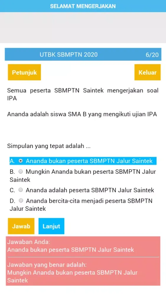 Soal UTBK SBMPTN 2020 Screenshots