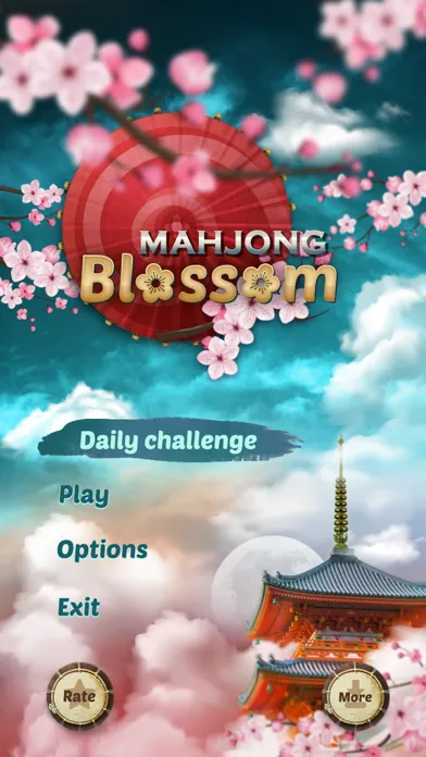 Capturas de tela do Mahjong Blossom