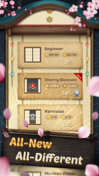 Capturas de tela do Mahjong Blossom