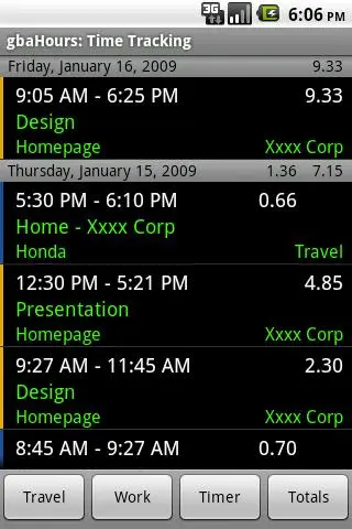 gbaHours Time Tracking应用截图