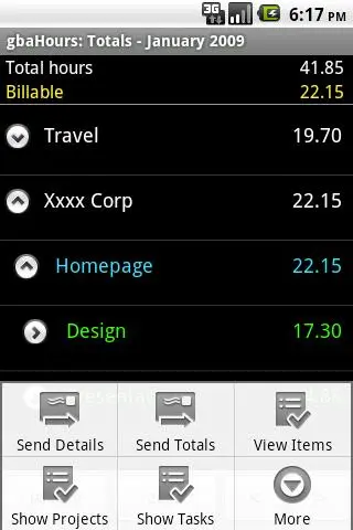 gbaHours Time Tracking应用截图