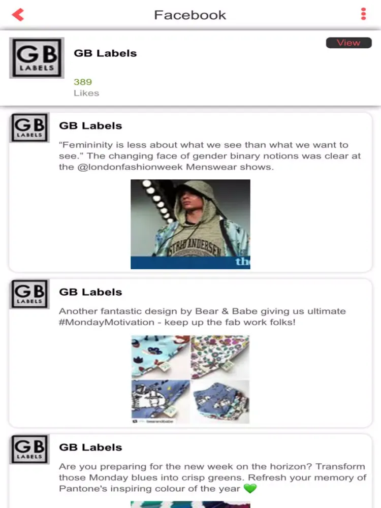 Ảnh chụp màn hình của GB Labels App iPad 