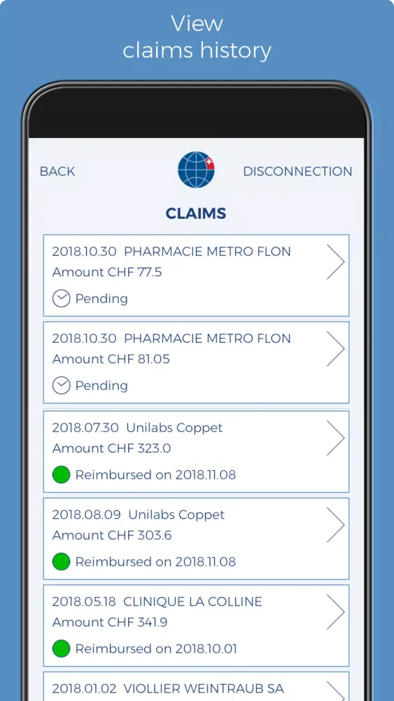 Advisor Swiss Insurance Screenshots
