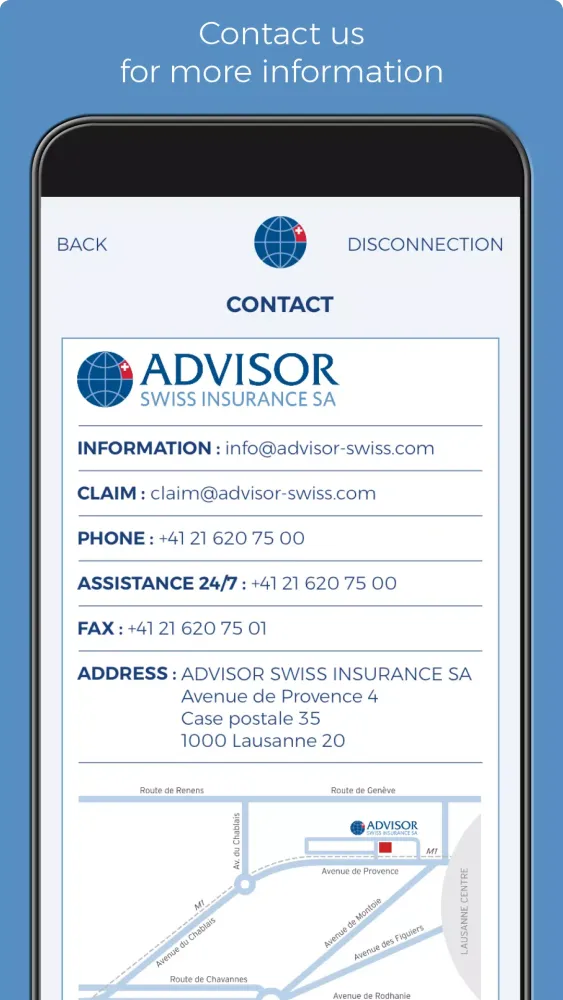 Advisor Swiss Insurance Screenshots