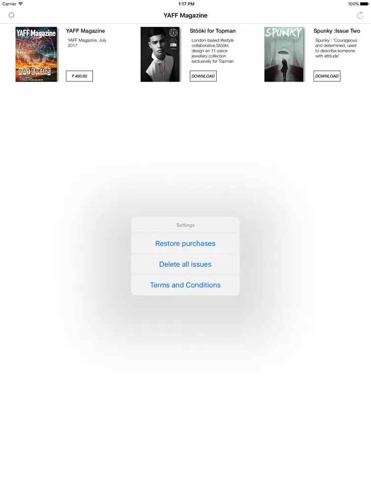 Capturas de tela do YAFF - Read Digital Magazines, Fiction Stories iPad 