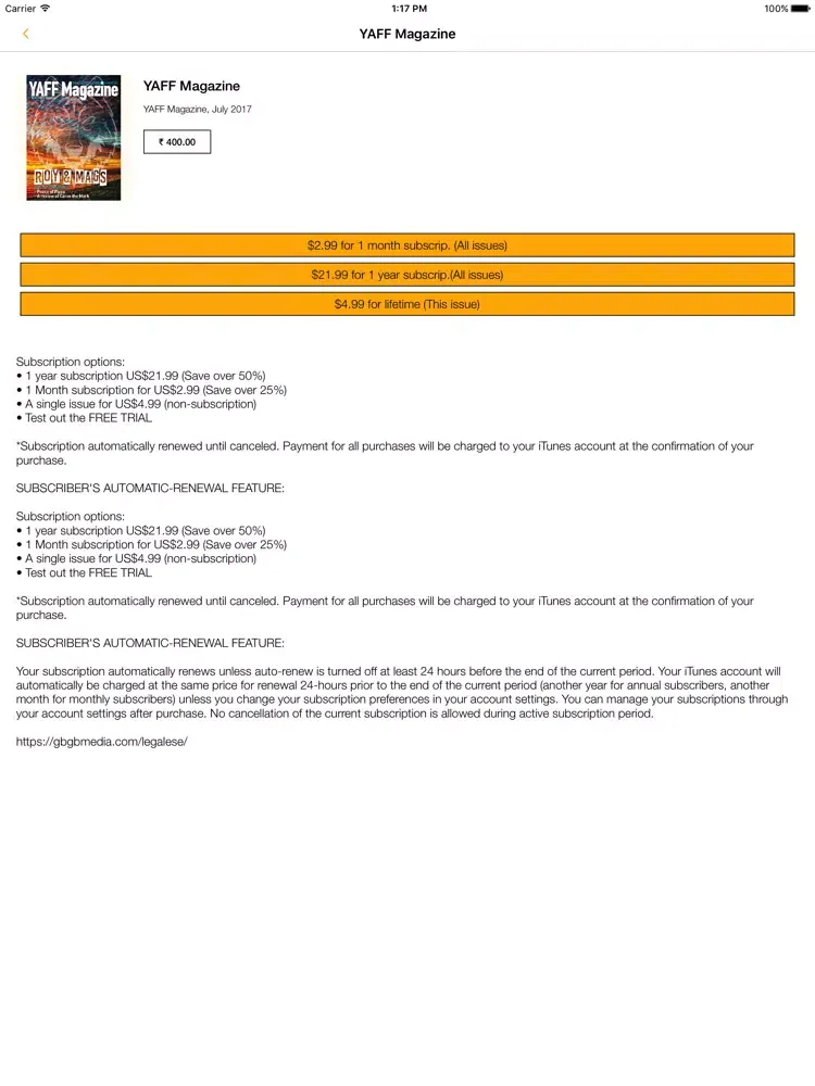 Capturas de tela do YAFF - Read Digital Magazines, Fiction Stories iPad 