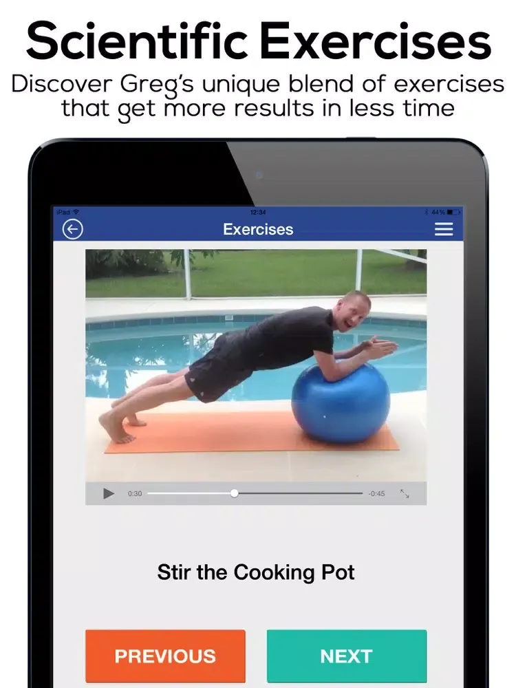 200 Stability Ball Challenge: The GB Workout Challenge Series iPad  Screenshots