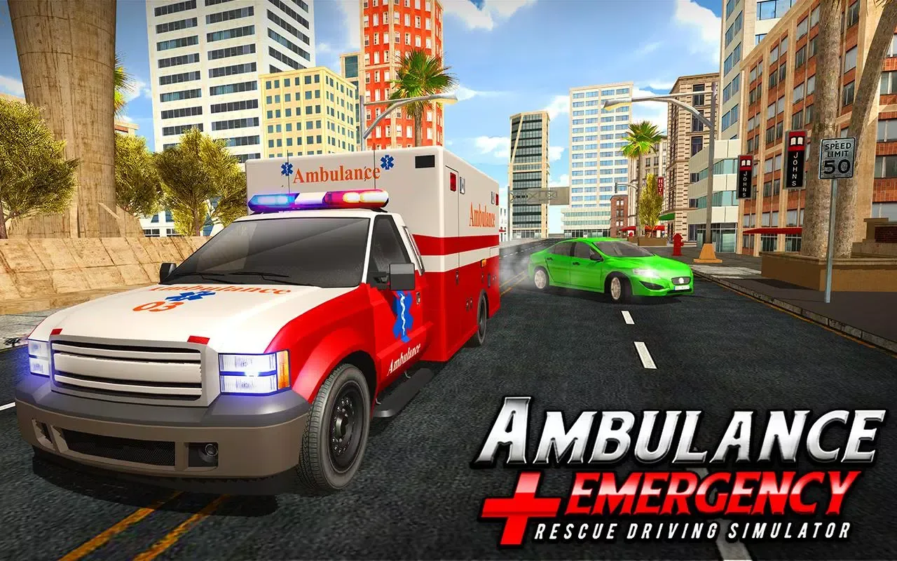 911 Ambulance City Rescue Game应用截图