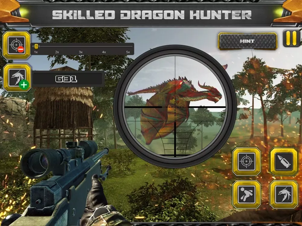 Dragon Hunting Sniper Shooting iPad 应用截图