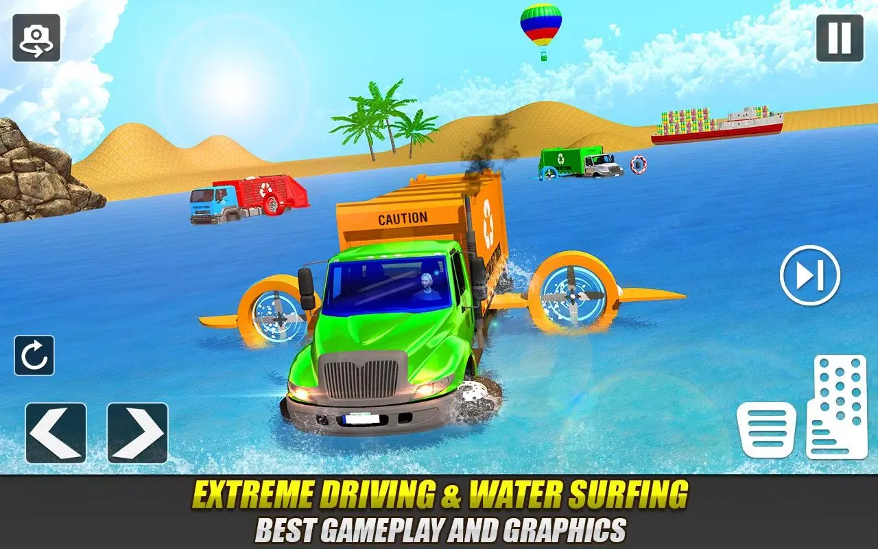 Garbage Truck Water Surfing 3D 스크린샷