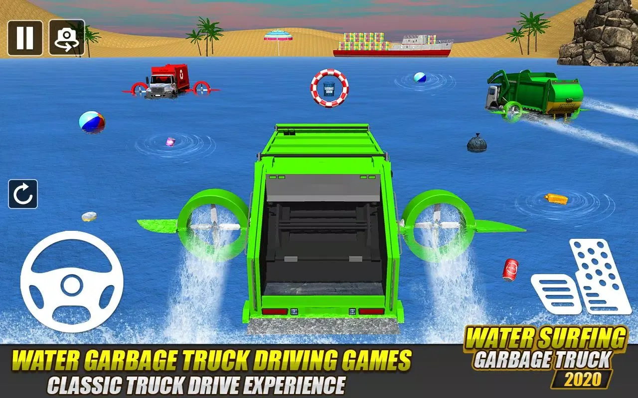 Garbage Truck Water Surfing 3D 스크린샷