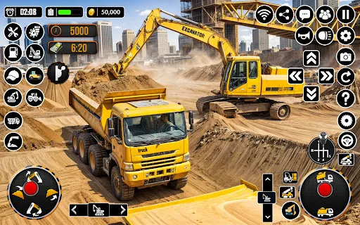 City Heavy Excavator Crane 3D Screenshots