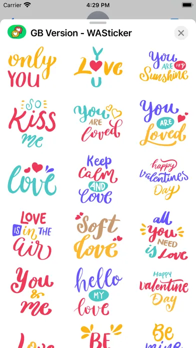 ภาพหน้าจอของ GB Version - WASticker