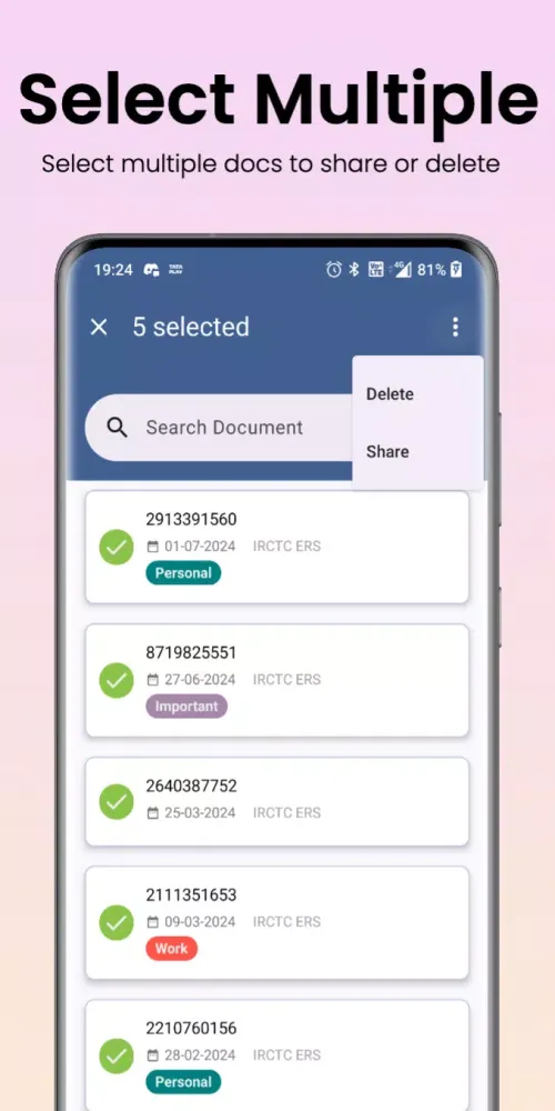 Ảnh chụp màn hình của DocsWallet